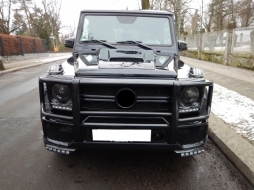 Капаци за фарове LED DRL Хром подходящи за Mercedes G-Class W463 (1989-2012) G65 Дизайн с Черен Фарове Bi-Xenon Look-image-6020123