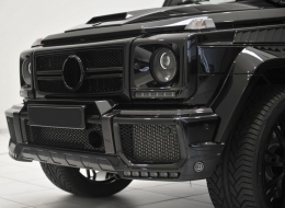 Черен Капаци за фарове LED DRL подходящи за Mercedes G-Class W463 (1989-2012) G65 Дизайн с Фарове Bi-Xenon-image-6020160
