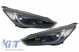 image-2-Фарове LED DRL , подходящи за Ford Focus III Mk3 (2015-2017) Bi-Xenon Дизайн Динамичен течащи мигачи Demon Look