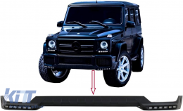 LED DRL Спойлер на Предна Броня , подходящ за Mercedes G-Class W463 (1989-2017) Черен Дизайн-image-6104704