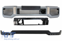 image-41-Предна Броня с LED DRL разширение на Спойлер , подходящо за Mercedes Benz G-Class W463 (1989-2017) G65 Дизайн