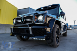 Предна Броня с LED DRL разширение на Спойлер , подходящо за Mercedes Benz G-Class W463 (1989-2017) G65 Дизайн-image-6073684