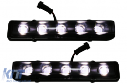 LED DRL Черен дневни светлини подходящи за Mercedes G-Class W463 (1989-2012) G65 Дизайн Черен-image-6045138