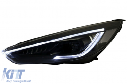 Фарове LED DRL , подходящи за FORD Focus III Mk3 RHD (2015-2017) Bi-Xenon Дизайн Динамичен течащи мигачи Demon Look-image-6070542