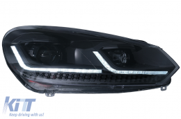 LED Első Lámpa VW Golf 6 VI 2008-2013 modellekhez, Facelift G7.5 kinézet, dinamikus irányjelző-image-6088134