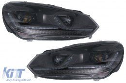 LED Első Lámpa VW Golf 6 VI 2008-2013 modellekhez, Facelift G7.5 kinézet, dinamikus irányjelző-image-6088146