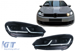 LED Első Lámpa VW Golf 6 VI 2008-2013 modellekhez, Facelift G7.5 kinézet, dinamikus irányjelző-image-6089053