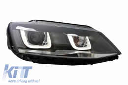 LED Első lámpák VW Jetta Mk6 VI (2011-2017) GTI 3D U Bi-Xenon Design-image-6040432