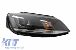 LED Első lámpák VW Jetta Mk6 VI (2011-2017) GTI 3D U Bi-Xenon Design-image-6040434
