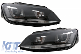 LED Első lámpák VW Jetta Mk6 VI (2011-2017) GTI 3D U Bi-Xenon Design-image-6040435
