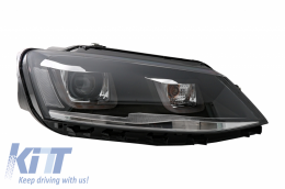 LED Első lámpák VW Jetta Mk6 VI (2011-2017) GTI 3D U Bi-Xenon Design-image-6040436