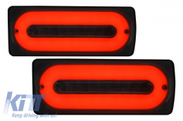 
LED-es Light Bar hátsó lámpák, fekete ajtó díszlécekkel MERCEDES G-osztály W463 részére, 1989-2015 évjárathoz-image-6025603