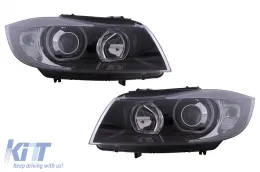 image-41-LED Faros Angel Eyes para BMW Serie 3 E90 Sedan E91 Touring 03.2005-2011 Negro