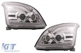 image-72-LED fényszóró Toyota Land Cruiser FJ120 (2003-2009), króm, dinamikus irányjelző
