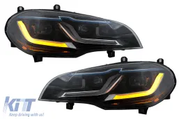 LED fényszórók BMW X5 E70 (2007-2014) modellhez, HID-ről LED-re konverzió, fekete-image-6106076