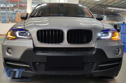 LED fényszórók BMW X5 E70 (2007-2014) modellhez, HID-ről LED-re konverzió, fekete-image-6106147