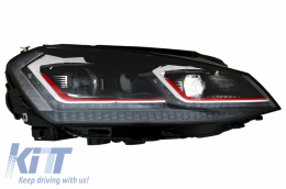 LED fényszórók LED dinamikus irányjelzővel és hűtőrács VW Golf 7 VII (2013-2017) R Look modellekhez (jobbkormányos)-image-6048467
