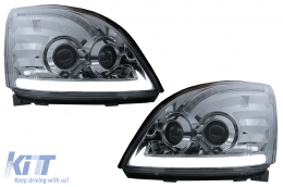 LED Fényszórók Toyota Land Cruiser FJ120 (2003-2009) modellekhez, króm, dinamikus irányjelző -image-6092503