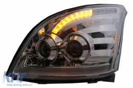 LED Fényszórók Toyota Land Cruiser FJ120 (2003-2009) modellekhez, króm, dinamikus irányjelző -image-6092506