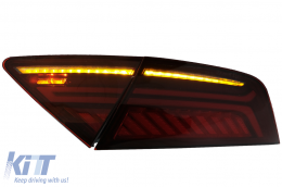 LED Feux Arrières Cerise Rouge Fumée pour AUDI A7 4G 2010-2014 Facelift Look-image-6079231