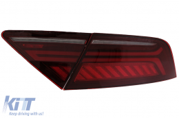 LED Feux Arrières Cerise Rouge Fumée pour AUDI A7 4G 2010-2014 Facelift Look-image-6079234