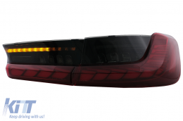 LED Feux Arrières pour BMW Série 3 G20 G28 M3 G80 Berline 2018-2022 Fumée rouge Clignotant séquentiel dynamique-image-6096544