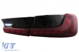 LED Feux Arrières pour BMW Série 3 G20 G28 M3 G80 Berline 2018-2022 Fumée rouge Clignotant séquentiel dynamique-image-6096550