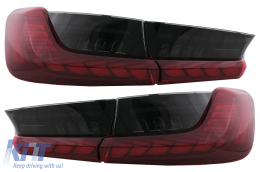 LED Feux Arrières pour BMW Série 3 G20 G28 M3 G80 Berline 2018-2022 Fumée rouge Clignotant séquentiel dynamique-image-6096553