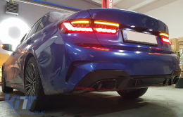 LED Feux Arrières pour BMW Série 3 G20 G28 M3 G80 Berline 2018-2022 Fumée rouge Clignotant séquentiel dynamique-image-6097860