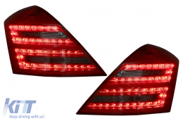 LED Feux arrières pour Mercedes Classe S W221 05-09 rouge Fumée Dynamique Tournant Signal-image-6089792
