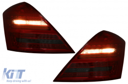 LED Feux arrières pour Mercedes Classe S W221 05-09 rouge Fumée Dynamique Tournant Signal-image-6089793