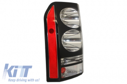 LED Feux arrières pour Rover Discovery 3 & 4 04-16 Noir Conversion en Facelift Look-image-6026175