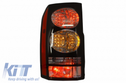 LED Feux arrières pour Rover Discovery 3 & 4 04-16 Noir Conversion en Facelift Look-image-6026178