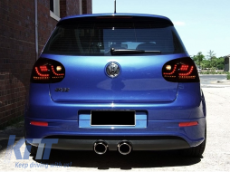 Led Fotistiká Píso Fóta katállhla gia VW Golf V 5 Aristeró Hand Drive (2004-2009) Kapnós Extreme Mavro Look Urban Stul-image-6021718