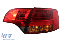 LED Hátsó Lámpa Audi A4 B7 Avant 8ED (11.2004-2007) piros füst-image-6105426