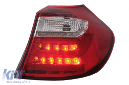 LED Hátsó Lámpa BMW 1 Series E81 E87 (2004-08.2007) modellekhez, piros átlátszó-image-6088661