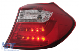 LED Hátsó Lámpa BMW 1 Series E81 E87 (2004-08.2007) modellekhez, piros átlátszó-image-6088662