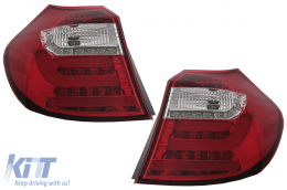 LED Hátsó Lámpa BMW 1 Series E81 E87 (2004-08.2007) modellekhez, piros átlátszó-image-6088673