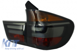 LED hátsó lámpa BMW X5 E70 (2007-2010) fénycsöves LCI Facelift Look sötétített-image-6026050