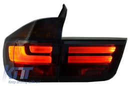 LED hátsó lámpa BMW X5 E70 (2007-2010) fénycsöves LCI Facelift Look sötétített-image-6026053