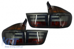 LED hátsó lámpa BMW X5 E70 (2007-2010) fénycsöves LCI Facelift Look sötétített-image-6026064