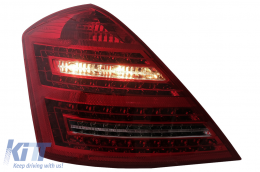LED Hátsó Lámpa Mercedes S-Class W221 (2005-2009) modellekhez, piros fehér-image-6088088