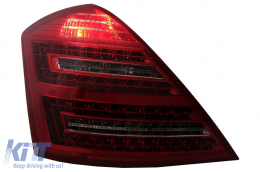 LED Hátsó Lámpa Mercedes S-Class W221 (2005-2009) modellekhez, piros fehér-image-6088090