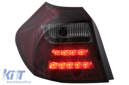 LED Hátsó lámpa sor BMW 1 E81 E87 (2004-08.2007) piros füst szín-image-6100445
