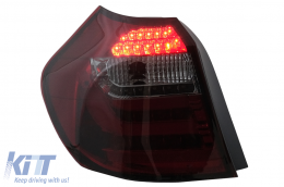 LED Hátsó lámpa sor BMW 1 E81 E87 (2004-08.2007) piros füst szín-image-6100447