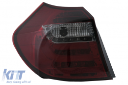 LED Hátsó lámpa sor BMW 1 E81 E87 (2004-08.2007) piros füst szín-image-6100452
