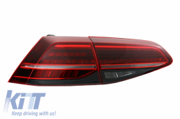 LED hátsó lámpa VW Golf 7 & 7.5 VII (2012-2019) Facelift Retrofit G7.5 megjelenés dinamikus, futófényes irányjelzővel, sötét cseresznyepiros-image-6041423