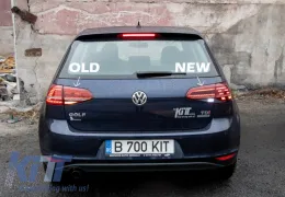 LED hátsó lámpa VW Golf 7 & 7.5 VII (2012-2019) Facelift Retrofit G7.5 megjelenés dinamikus, futófényes irányjelzővel, sötét cseresznyepiros-image-6043346