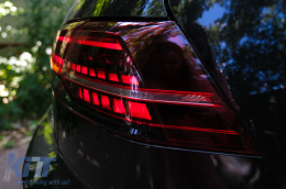 LED hátsó lámpa VW Golf 7 & 7.5 VII (2012-2019) Facelift Retrofit G7.5 megjelenés dinamikus, futófényes irányjelzővel, sötét cseresznyepiros-image-6094524