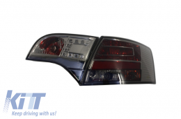 LED Hátsó lámpák Audi A4 B7 Avant 2004-2008 LED Indicators sötétített Fekete-image-6012421